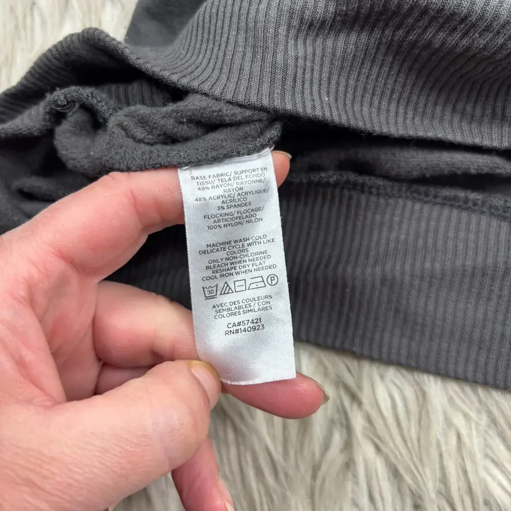 Lou & Grey Women's XS Signature Soft 1/4 Zip Knit Jacket Flocked Stars Gray - Picture 3 of 5